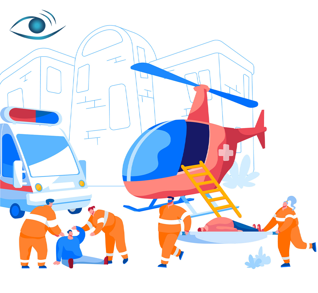 Rescue service cartoon